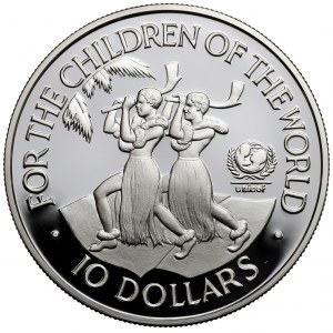 Fiji, Elżbieta II, 10 dolarów 1997 - For the Children of the World - UNICEF