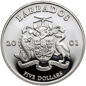 Barbados, 5 dolarów 2001 - For the Children of the World - UNICEF