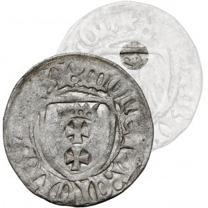 Kazimierz IV Jagiellończyk, Szeląg Gdańsk - orzeł BEZ korony