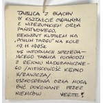 Emaliowana tablica z orłem wz.27