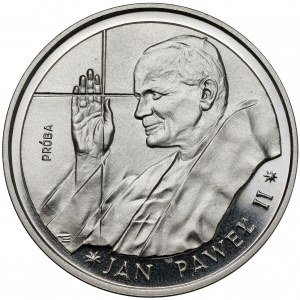 Próba NIKIEL 10.000 złotych 1988 Jan Paweł II - cienki krzyż