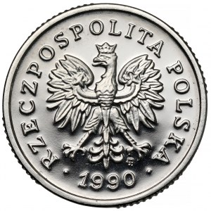 Próba NIKIEL 5 groszy 1990