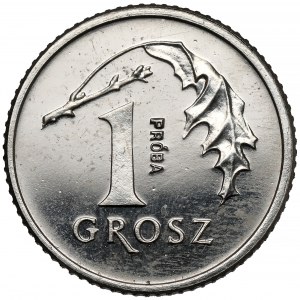 Próba NIKIEL 1 grosz 1990