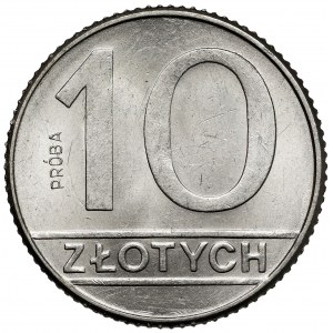 Próba NIKIEL 10 złotych 1989 - stempel zwykły