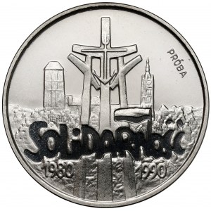 Próba NIKIEL 100.000 złotych 1990 Solidarność