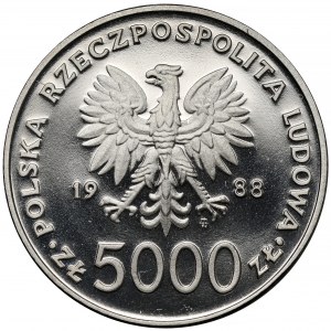 Próba NIKIEL 5.000 złotych 1988 Jan Paweł II - X lat pontyfikatu