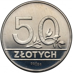Próba NIKIEL 50 złotych 1990