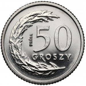 Próba NIKIEL 50 groszy 1990