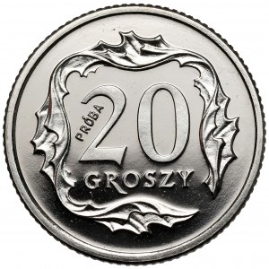 Próba NIKIEL 20 groszy 1990