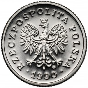 Próba NIKIEL 20 groszy 1990