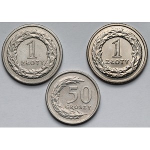 1 złoty i 50 groszy 1990-1992 - zestaw (3szt)