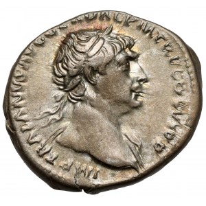 Trajan (98-117 n.e.) Denar, Rzym - DIVVS PATER TRAIAN