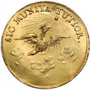 Jan III Sobieski, Dwudukat koronacyjny (1676) - SIC MUNITA TUTIOR