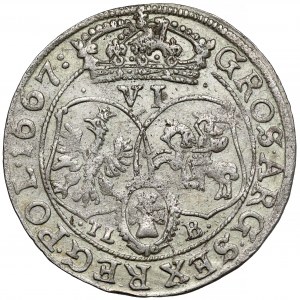 Jan II Kazimierz, Szóstak Bydgoszcz 1667 TLB