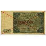 20 złotych 1947 - SPECIMEN - Ser.A 1234567