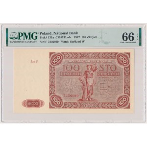 100 złotych 1947 - F - mała litera