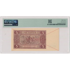 5 złotych 1948 - SPECIMEN - AL 1234567