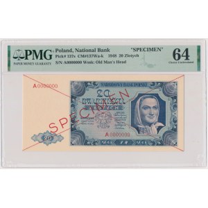 20 złotych 1948 - SPECIMEN - A