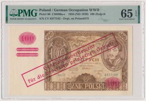 100 Gold 1934 with ORIGINAL reprint of GG.