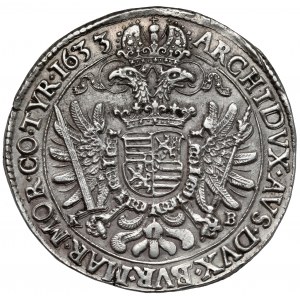 Węgry, Ferdynand II, Talar 1633 KB, Kremnica
