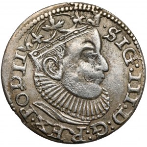 Zygmunt III Waza, Trojak Ryga 1589 - lilijki przy nominale