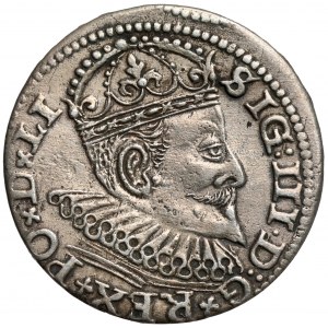 Zygmunt III Waza, Trojak Ryga 1594 - z lilią - zdobione