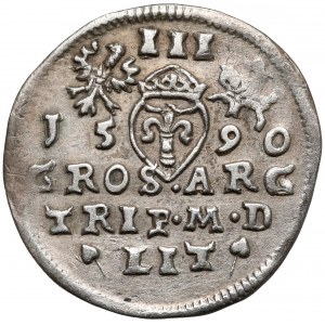Zygmunt III Waza, Trojak Wilno 1590 - Chalecki - z BŁĘDEM