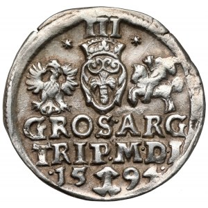 Zygmunt III Waza, Trojak Wilno 1594 - duże litery