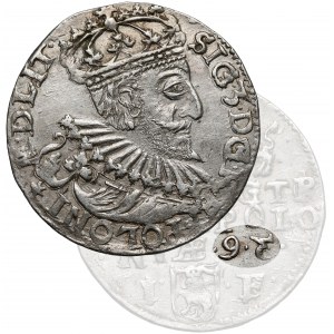 Zygmunt III Waza, Trojak Olkusz 1593 - odwrócone '3'