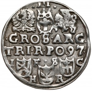 Zygmunt III Waza, Trojak Bydgoszcz 1597 - z kokardą
