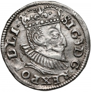 Zygmunt III Waza, Trojak Poznań 1596 - data przy herbach