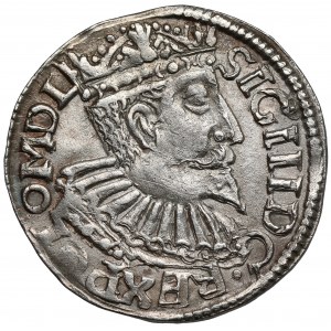 Zygmunt III Waza, Trojak Bydgoszcz 1595 - wąska głowa