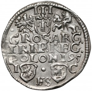 Zygmunt III Waza, Trojak Bydgoszcz 1595 - wąska głowa