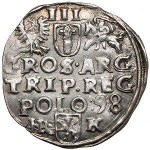Zygmunt III Waza, Trojak Wschowa 1598 - litery HR-K