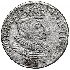 Zygmunt III Waza, Trojak Olkusz 1592 - z WALCA - rzadki