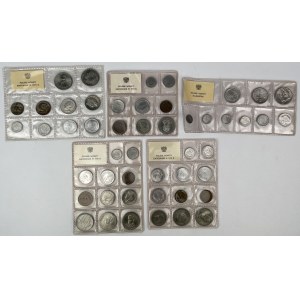 Polskie monety aluminiowe - ZGRZEWKI - zestaw (5szt)