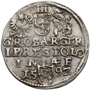 Zygmunt III Waza, Trojak Olkusz 1592 - wczesny
