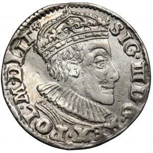 Zygmunt III Waza, Trojak Olkusz 1590 - Lewart w ozdobnej