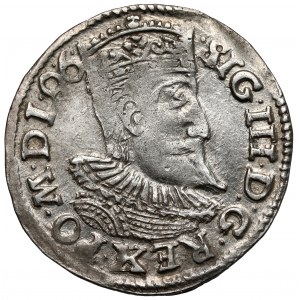 Zygmunt III Waza, Trojak Poznań 1596 - data na Aw.