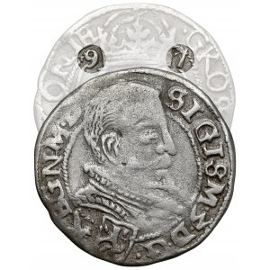 Zygmunt III Waza, Grosz Lublin 1597 - portretowy - data przy koronie