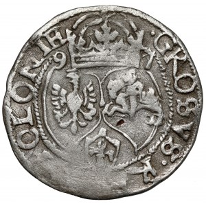 Zygmunt III Waza, Grosz Lublin 1597 - portretowy - data przy koronie