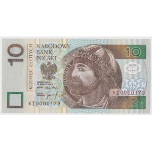 10 zł 1994 - KI - 0000173 - niski numer trzycyfrowy