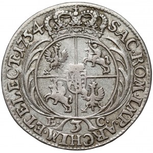 August III Sas, Trojak Lipsk 1754