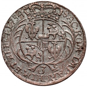 August III Sas, Trojak Lipsk 1754
