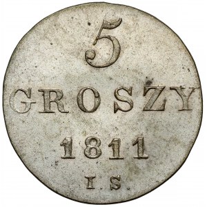 Księstwo Warszawskie, 5 groszy 1811 IS