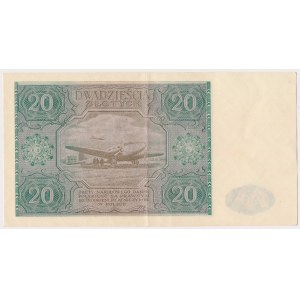 20 złotych 1946 - D - duża litera
