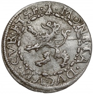 Kurlandia, Fryderyk i Wilhelm Kettlerowie, Szeląg Mitawa 1600 - skrócona data