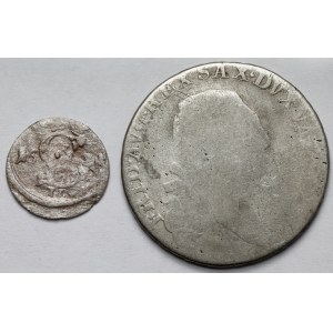 Zygmunt III Waza i Księstwo Warszawskie, Dwudenar 1621 i 1/3 talara 1814 - zestaw (2szt)
