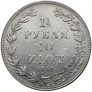 1-1/2 rubla = 10 złotych 1841 MW, Warszawa