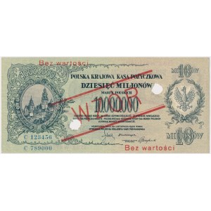 10 mln mkp 1923 - WZÓR C 123456 / 789000